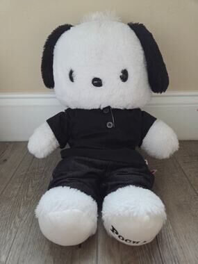 Build A Bear Sanrio Pochacco Plush Dog Outfit Black Shirt Denim Pants BAB